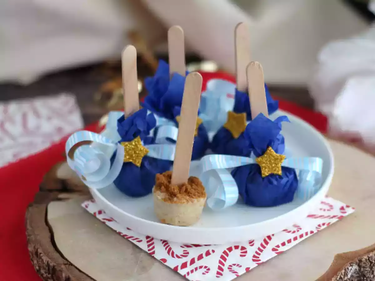 Slikkepinde med varm chokolade: hvid chokolade + speculoos - foto 3
