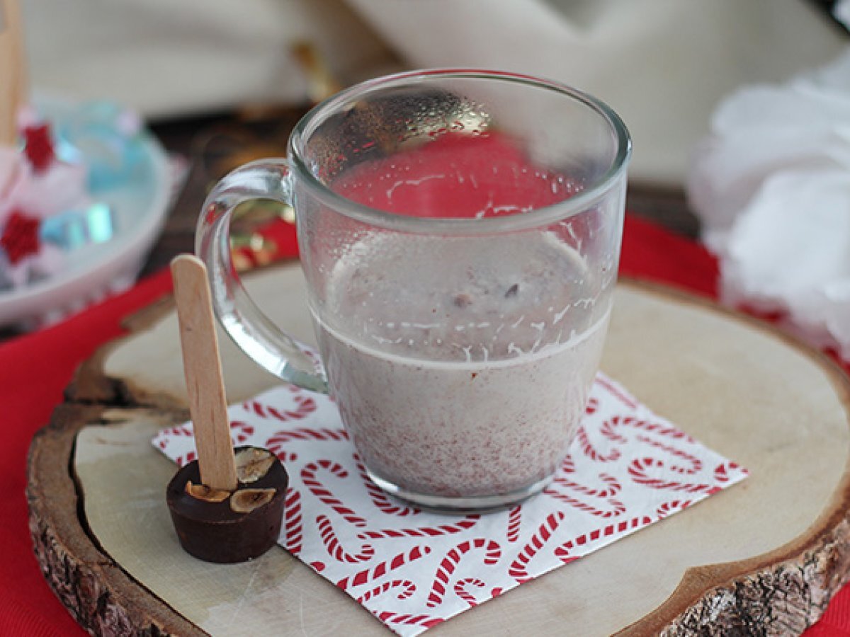 Slikkepinde med varm chokolade: mørk chokolade + ristede hasselnødder - foto 3