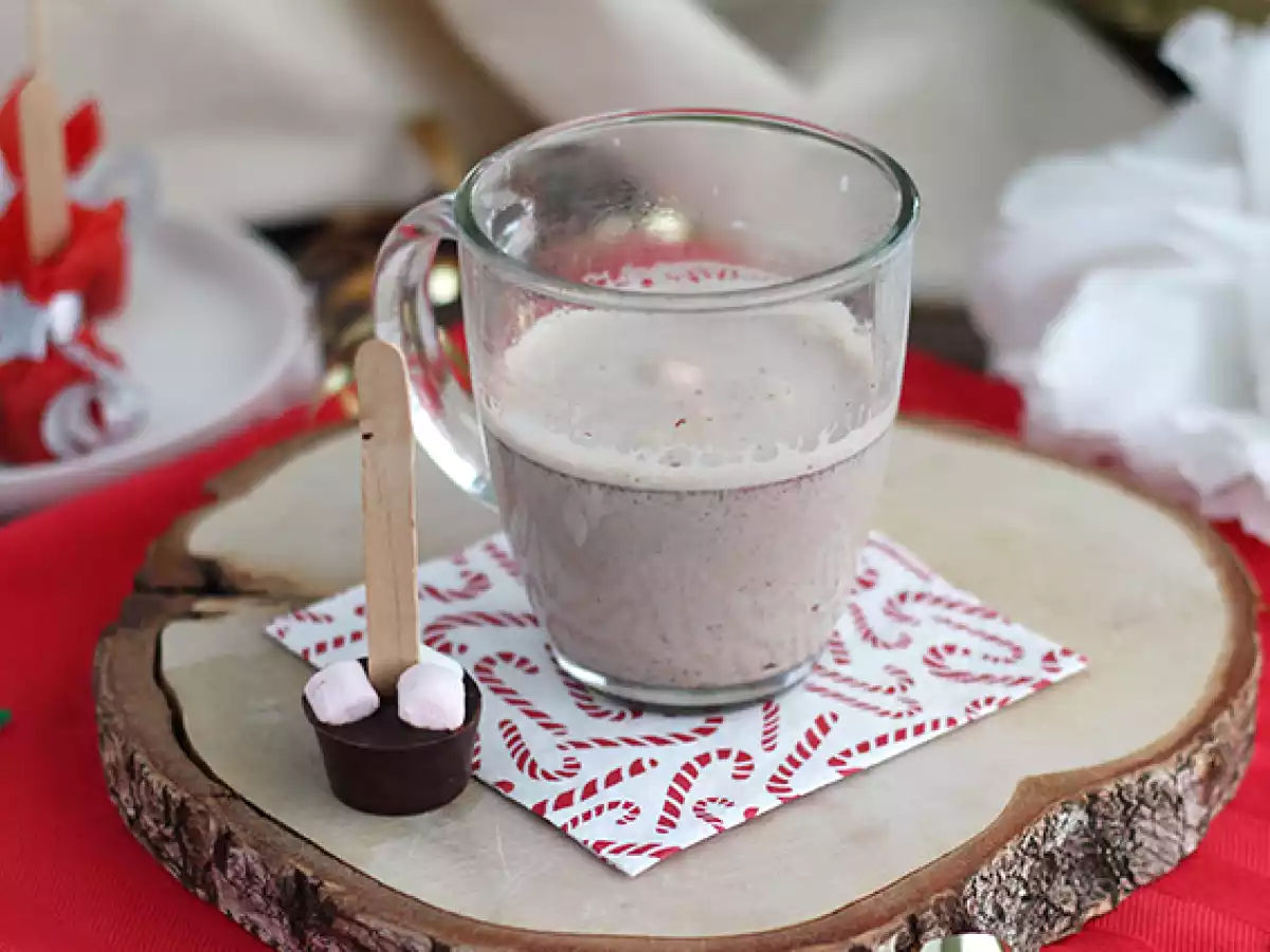 Slikkepinde med varm chokolade: mørk chokolade + skumfiduser - foto 3