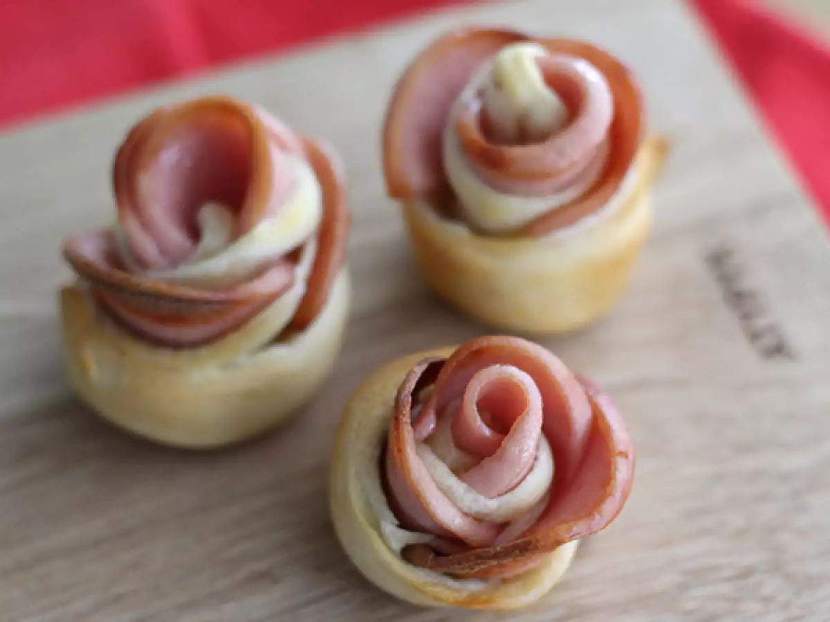 Små blomsterformede snacks til aperitif - foto 5