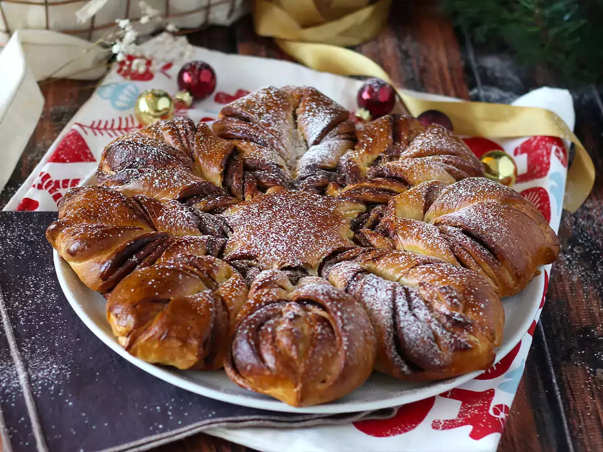 Snefnugsbrioche med chokolade-hasselnøddecreme - foto 2