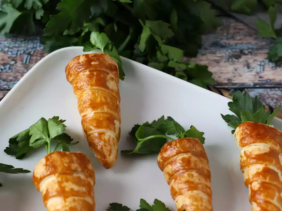 Søde butterdejsgulerødder til påskeaperitiffen: gedeost og soltørrede tomater - foto 3