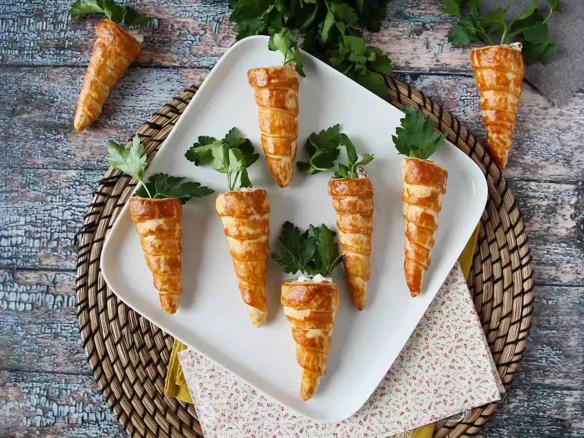 Søde butterdejsgulerødder til påskeaperitiffen: gedeost og soltørrede tomater - foto 4