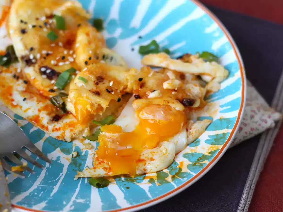 Spejlæg med honning og mozzarella, den søde, salte og krydrede ekspresmorgenmad! - foto 4