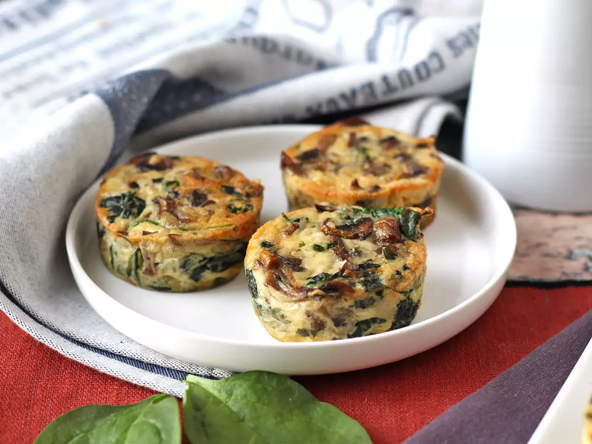 Spinat- og svampeflan - foto 4