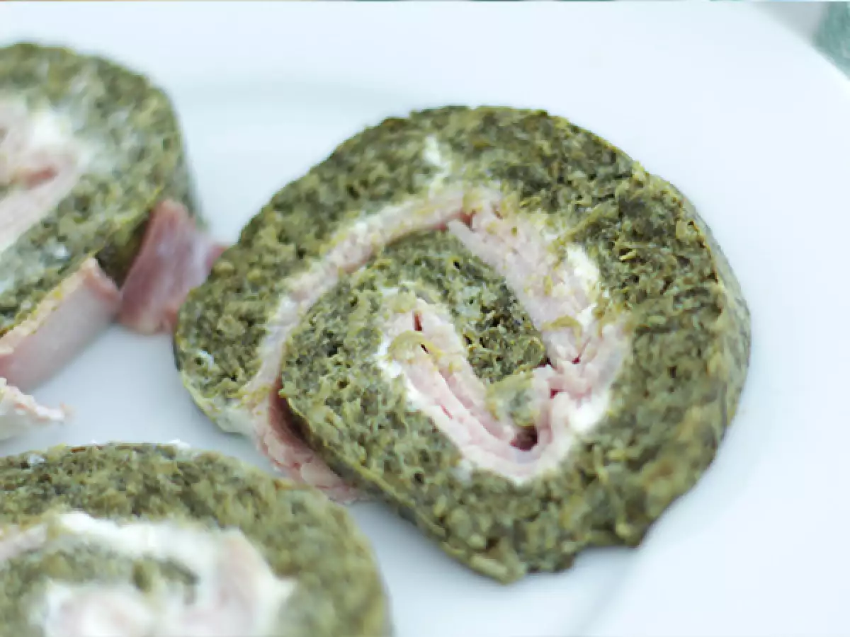 Spinatroulade med skinke og flødeost - foto 2