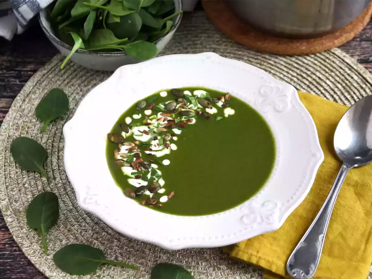Spinatsuppe, tricket til at få alle til at spise grøntsager!