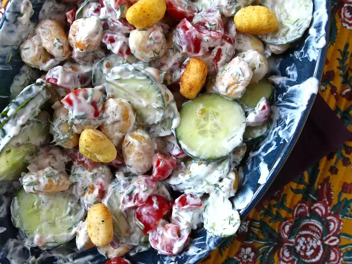 Sprød gnocchi-salat, ultra trendy, velsmagende og afbalanceret, perfekt til sommeren! - foto 4