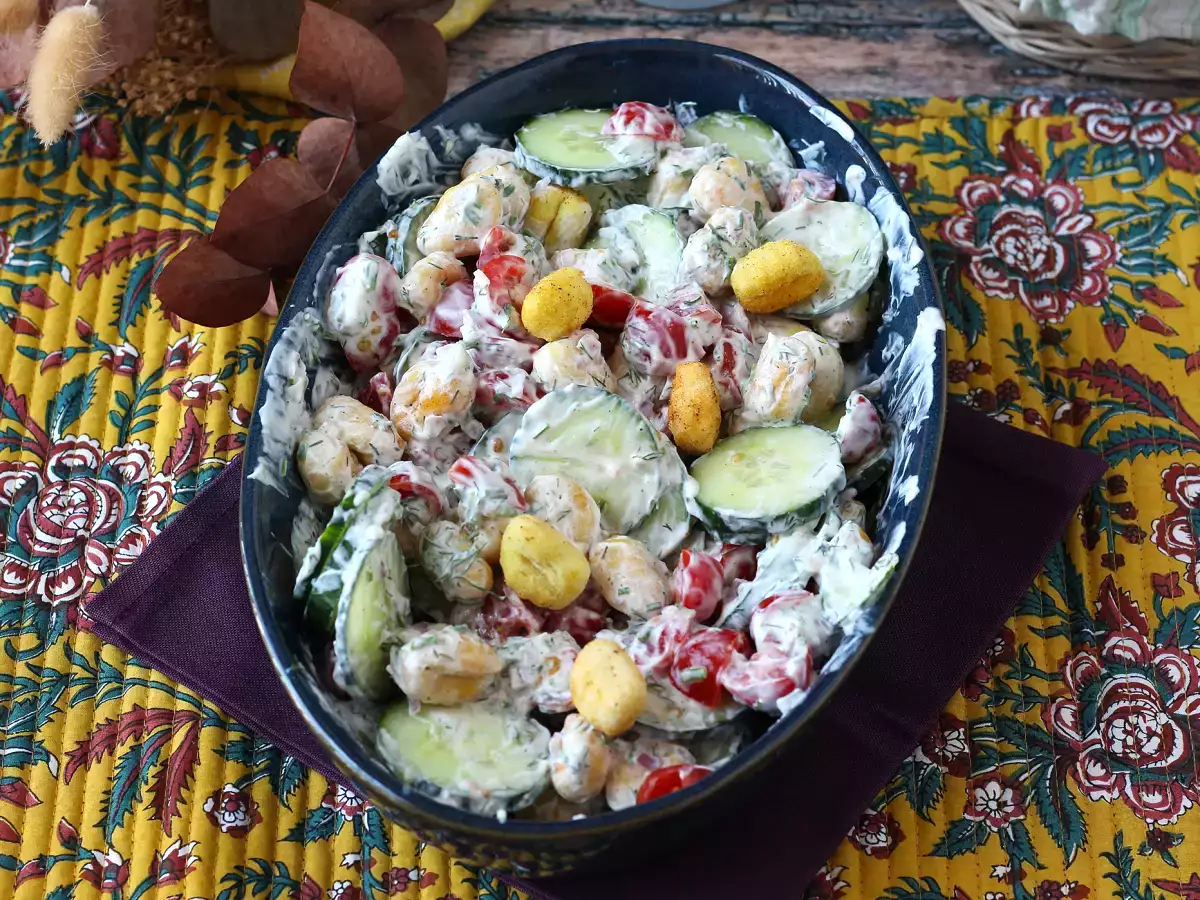 Sprød gnocchi-salat, ultra trendy, velsmagende og afbalanceret, perfekt til sommeren! - foto 7