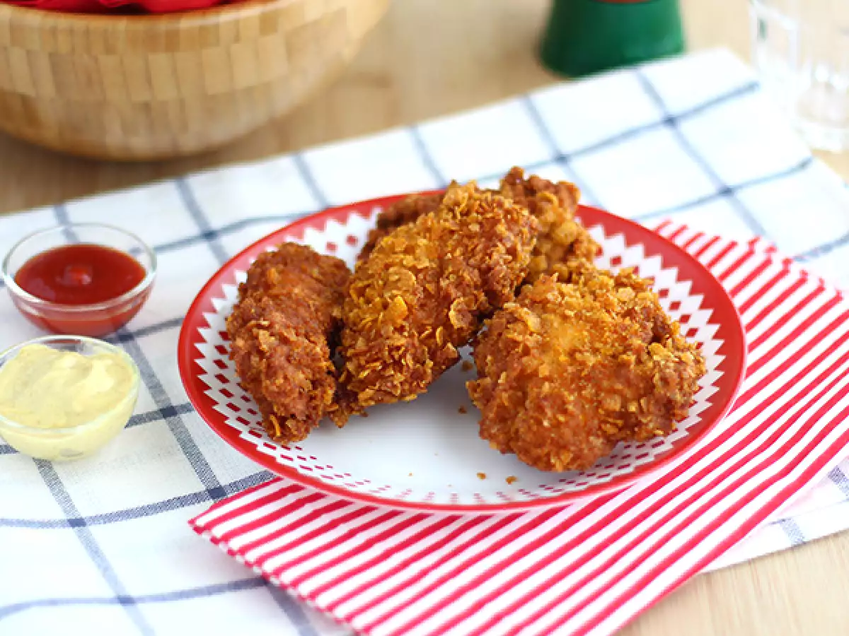 Sprøde kyllingetenders i KFC-stil