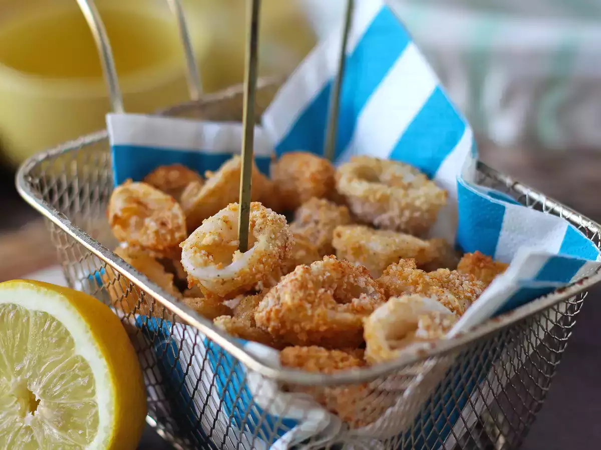 Sprøde og lette blæksprutteringe i airfryer - foto 2