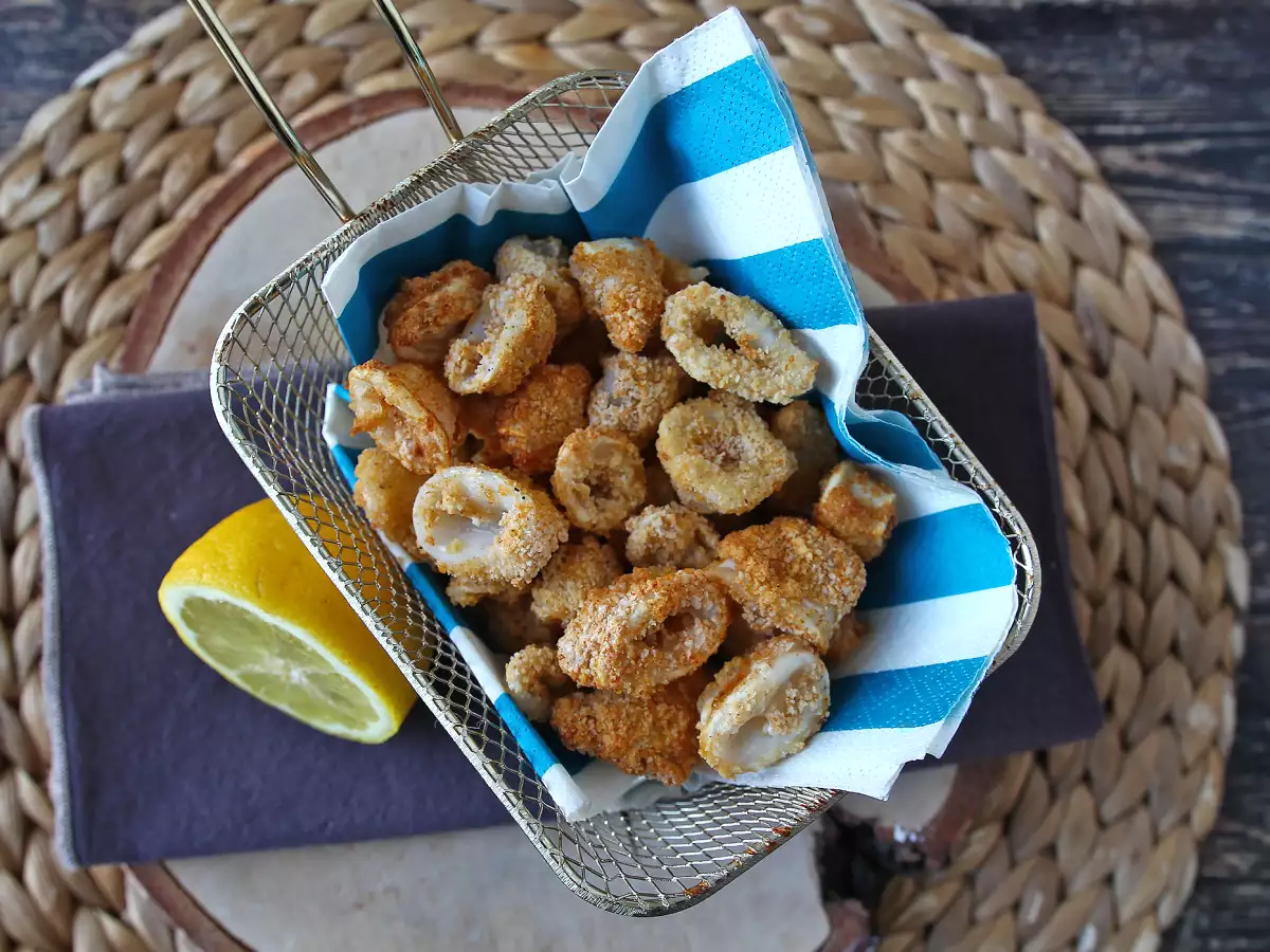 Sprøde og lette blæksprutteringe i airfryer - foto 7
