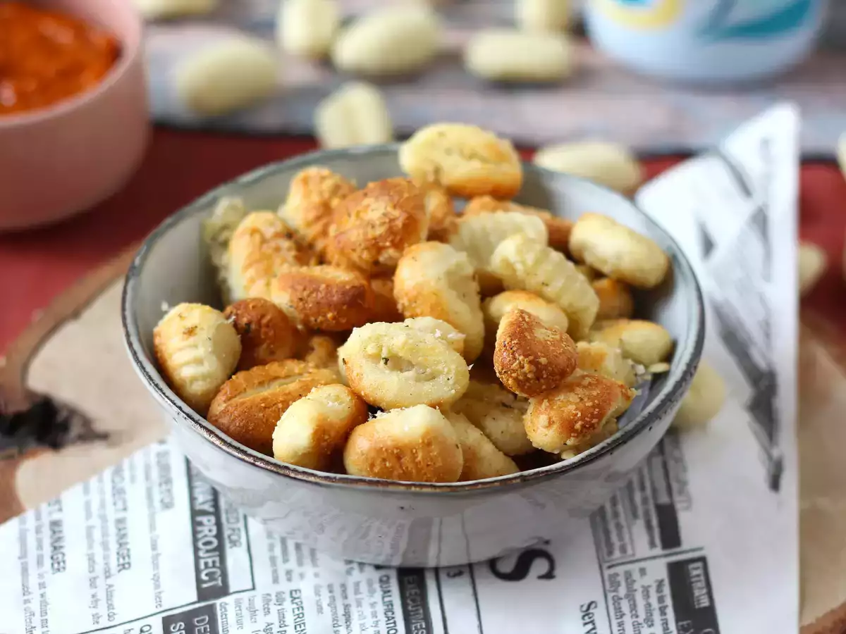 Sprøde parmesan-gnocchi i airfryer