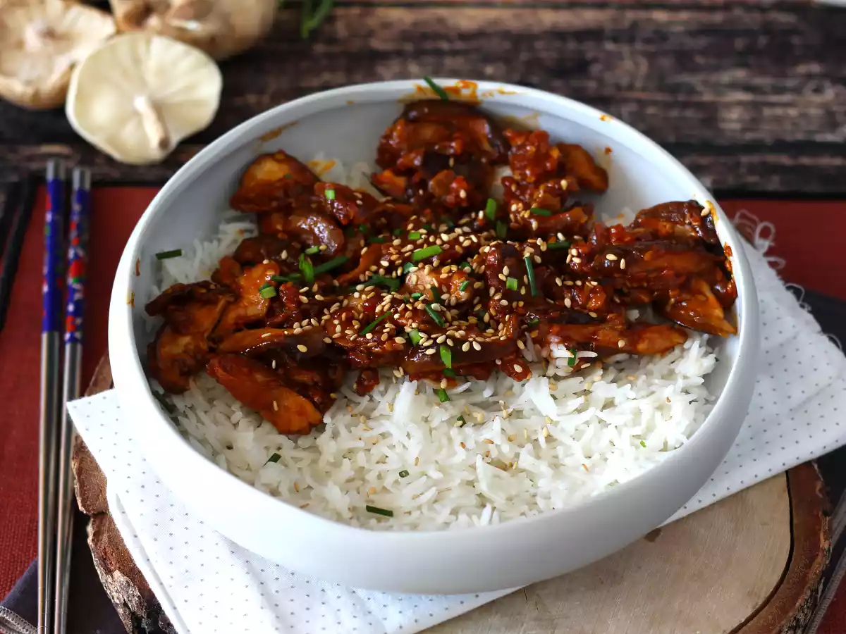 Svampe i koreansk stil - Shiitake-svampe i gochujang-sauce - foto 2