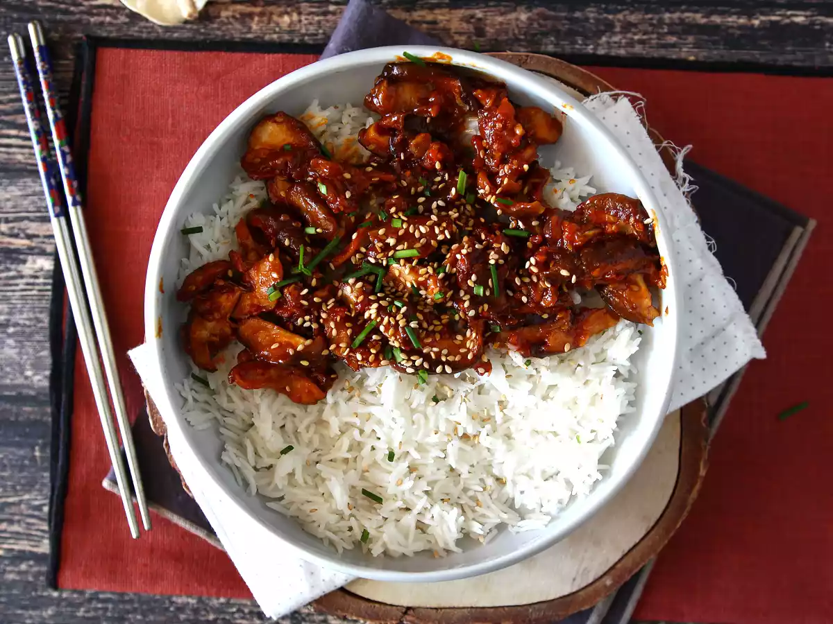 Svampe i koreansk stil - Shiitake-svampe i gochujang-sauce - foto 4