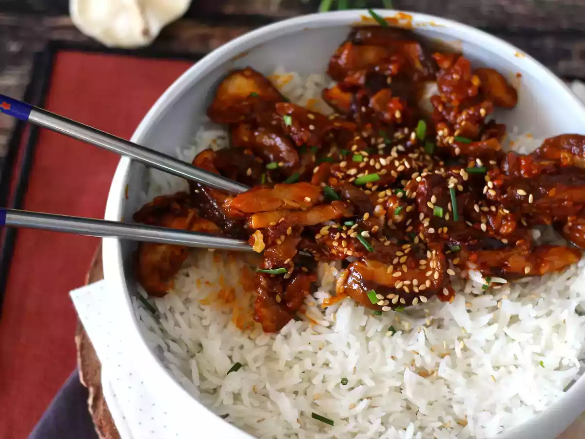 Svampe i koreansk stil - Shiitake-svampe i gochujang-sauce - foto 5