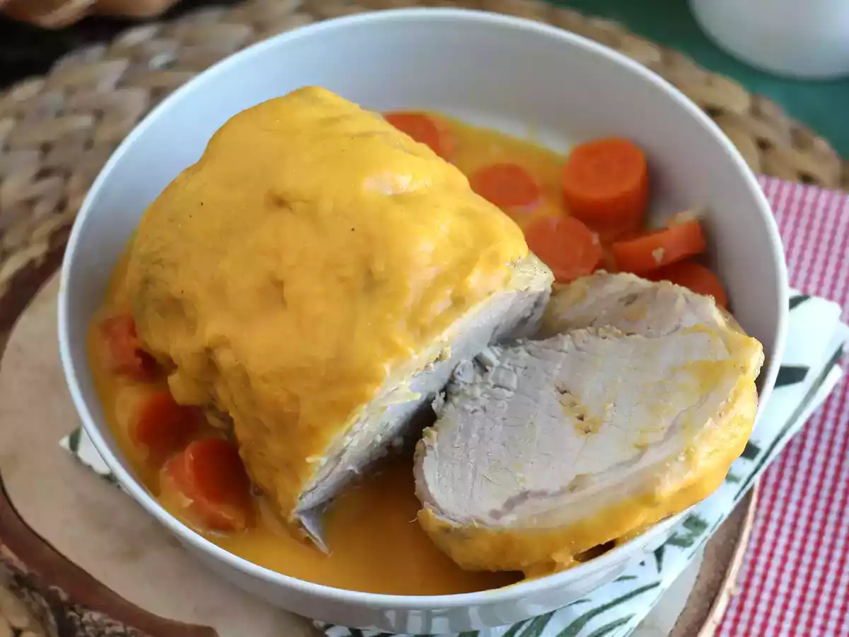 Svinekam med øl- og gulerodssauce i hurtigkoger - foto 3
