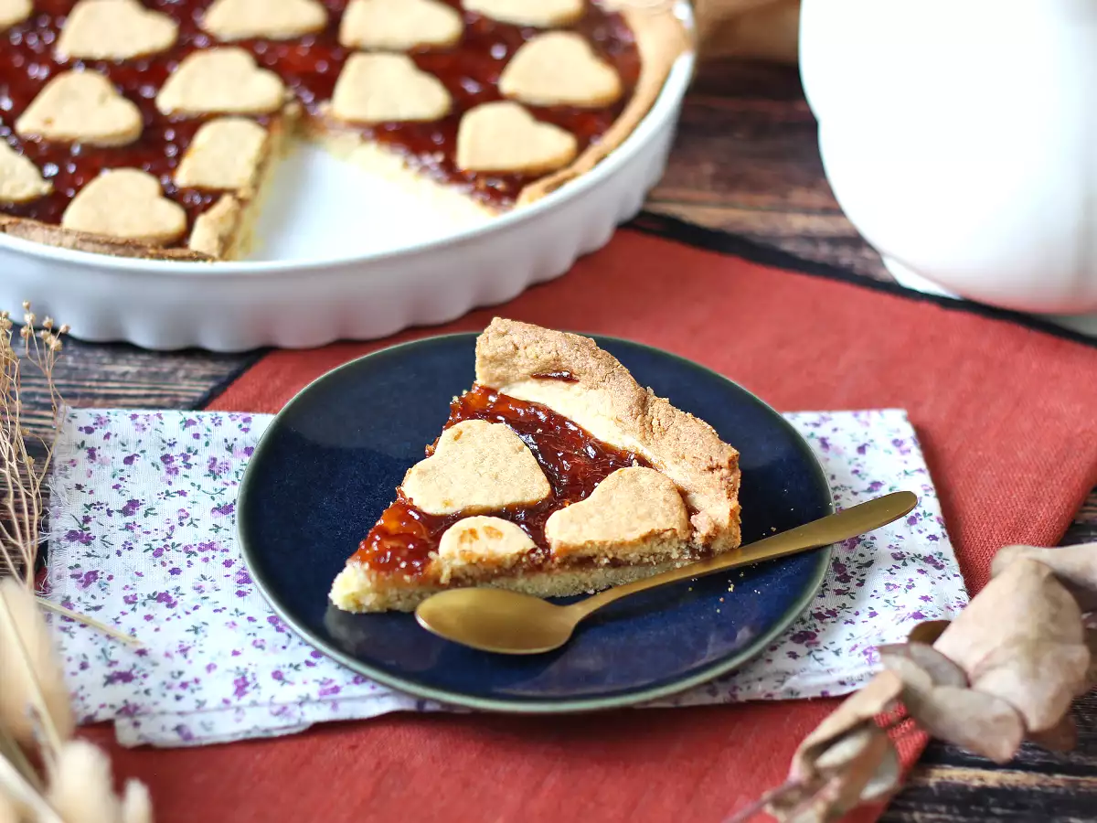 Tærte med jordbærmarmelade: klassisk opskrift på mørdej (også hjerter) - foto 4