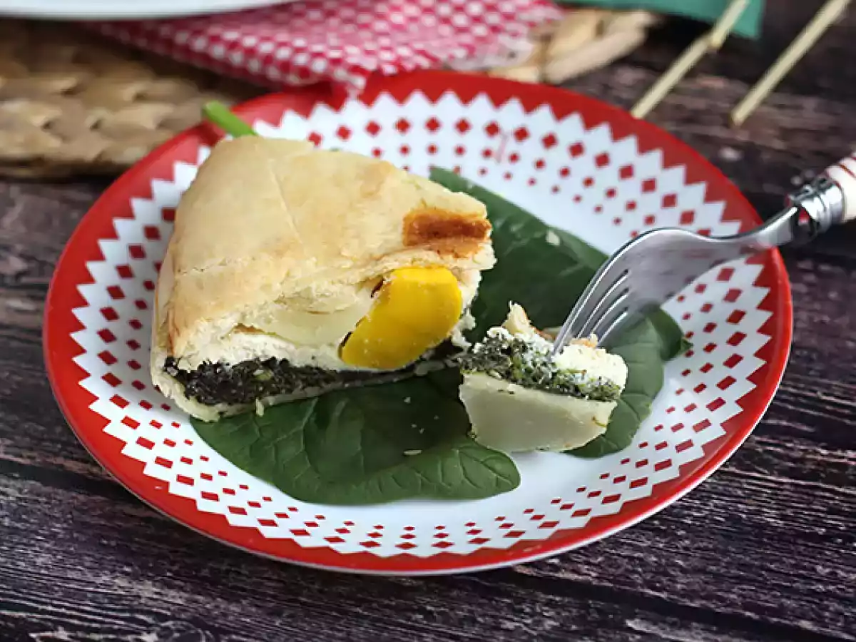 Tærte med spinat, ricotta og æg - italiensk Torta Pasqualina - foto 4