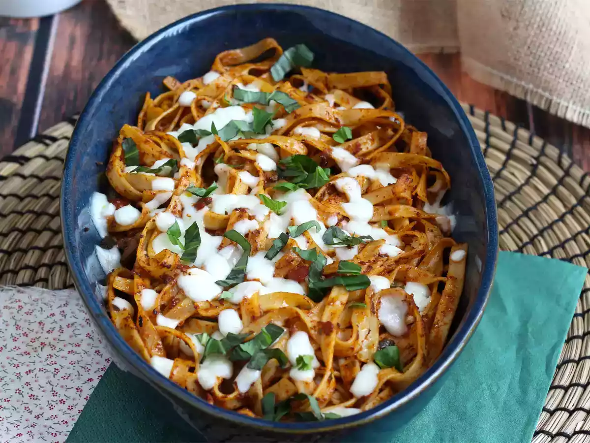 Tagliatelle al forno, antispild-opskriften til brug af pastarester