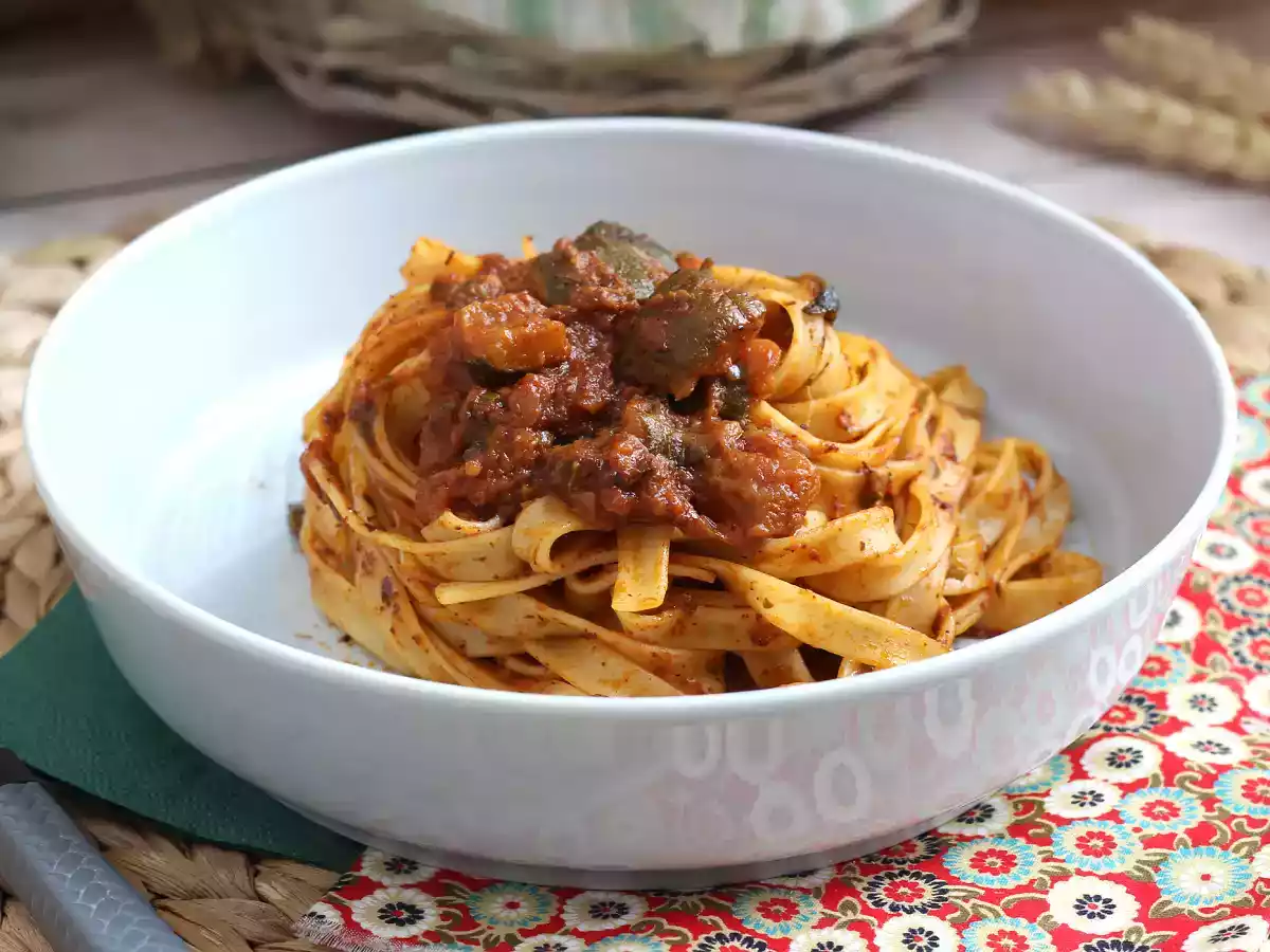 Tagliatelle med courgette-ragout, en vegetarisk forret, som alle elsker! - foto 2