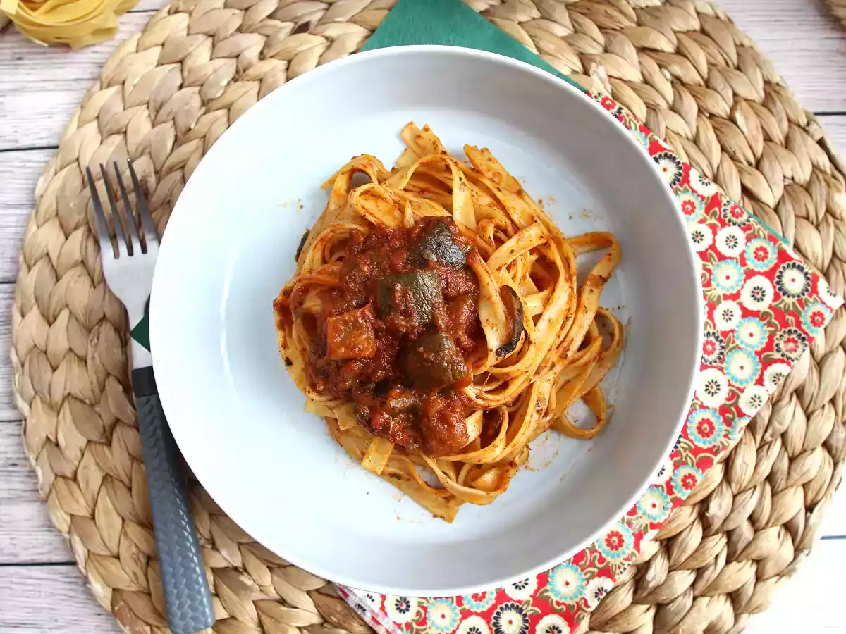 Tagliatelle med courgette-ragout, en vegetarisk forret, som alle elsker! - foto 3