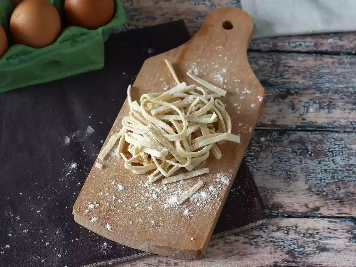 Tagliolini, den trinvise fremgangsmåde til at tilberede dem derhjemme - foto 3