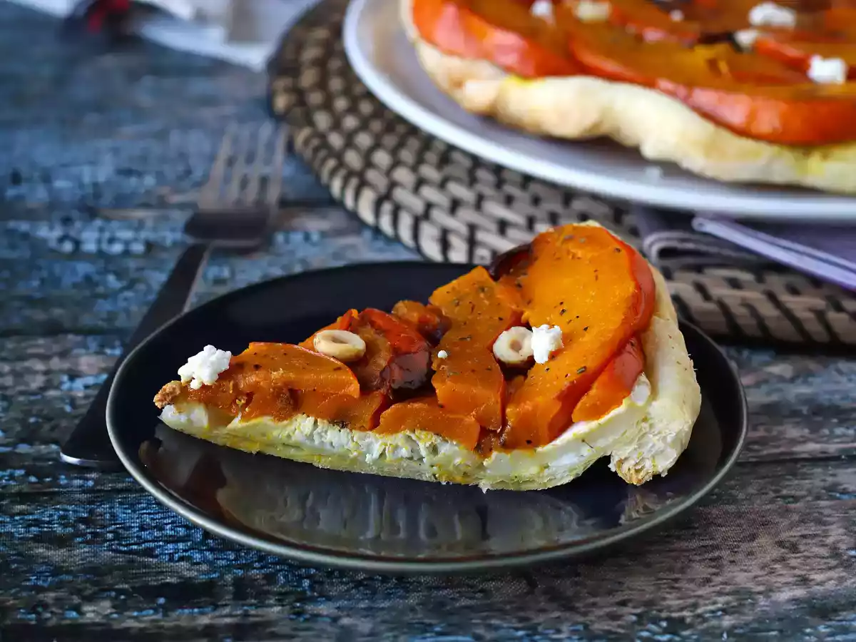 Tatin af græskar med gedeost og honning - foto 3
