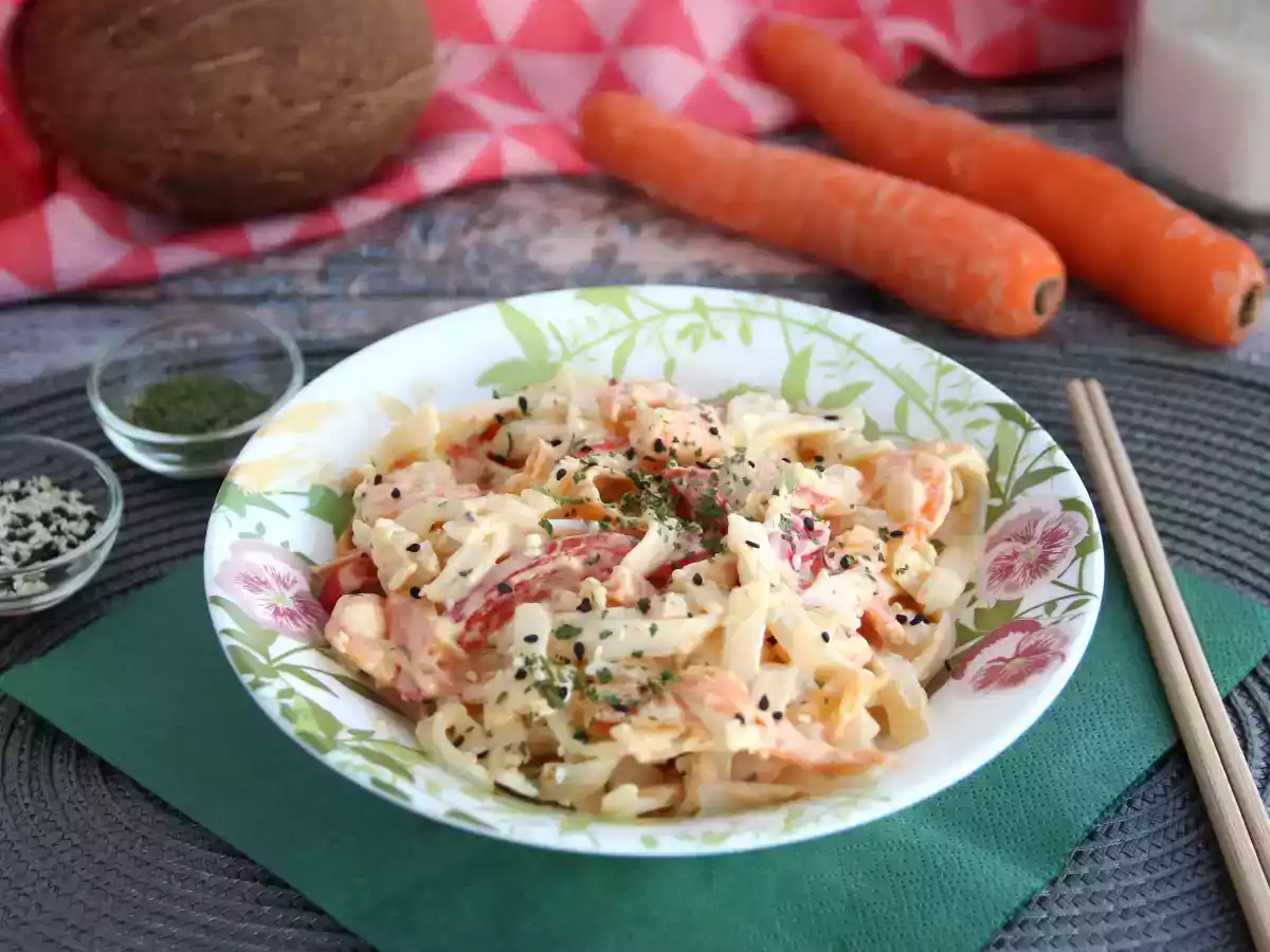 Thai Pasta (nudler med kokosnøddecreme, rejer og grøntsager)