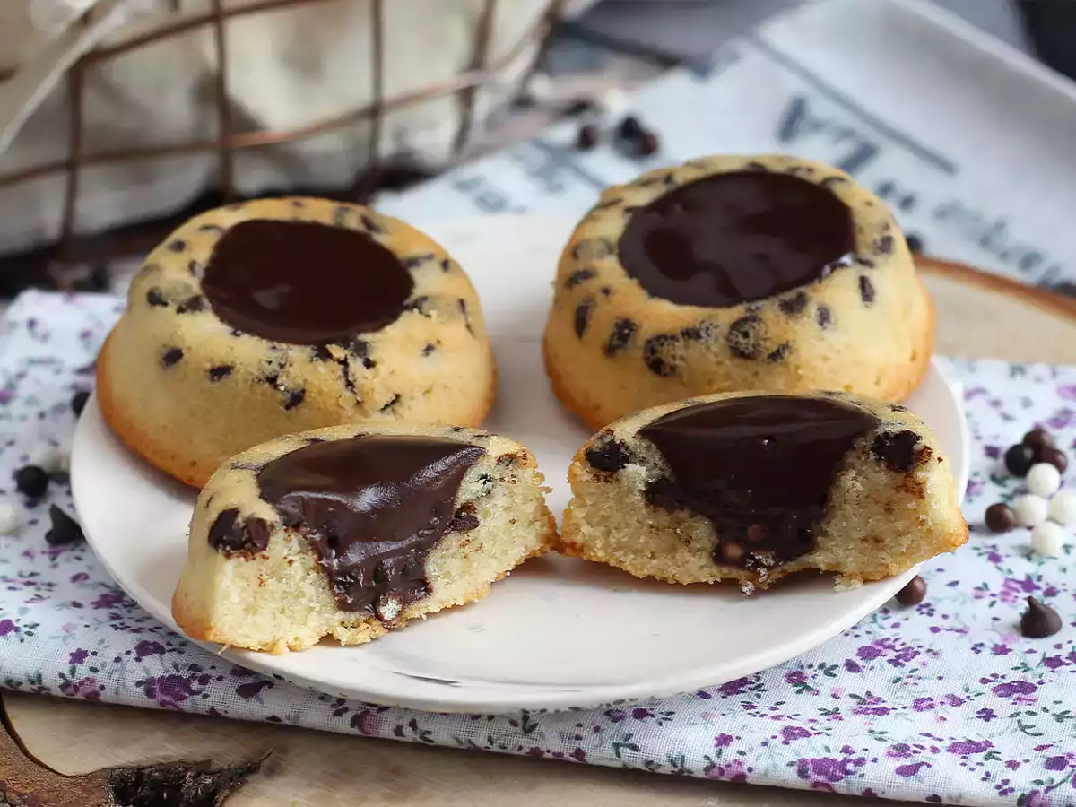 Tigerstribede financiers med chokolade og sprød ganache - foto 3
