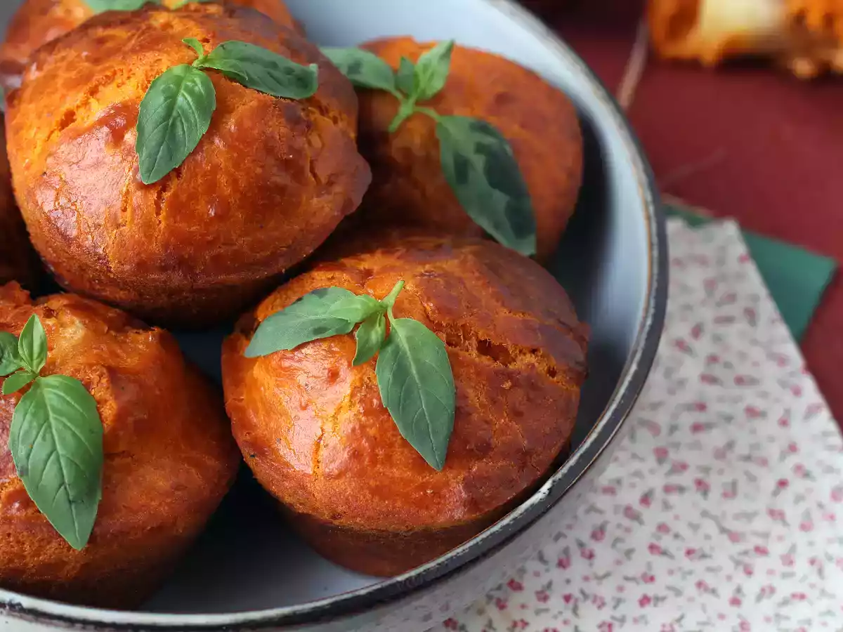 Tomatmuffins med smeltende mozzarellahjerte - foto 3