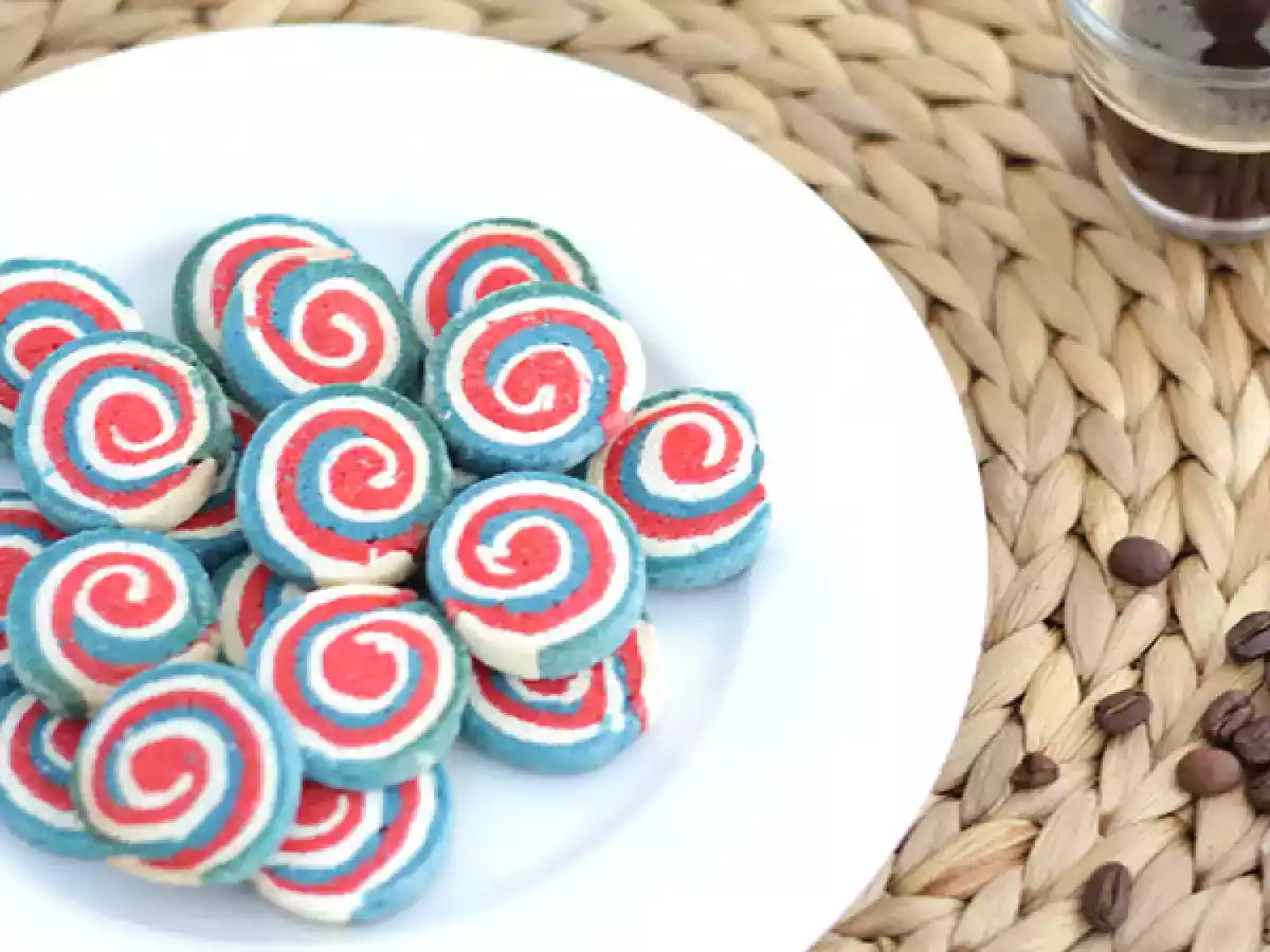 Trefarvede shortbread-kiks, fransk flag