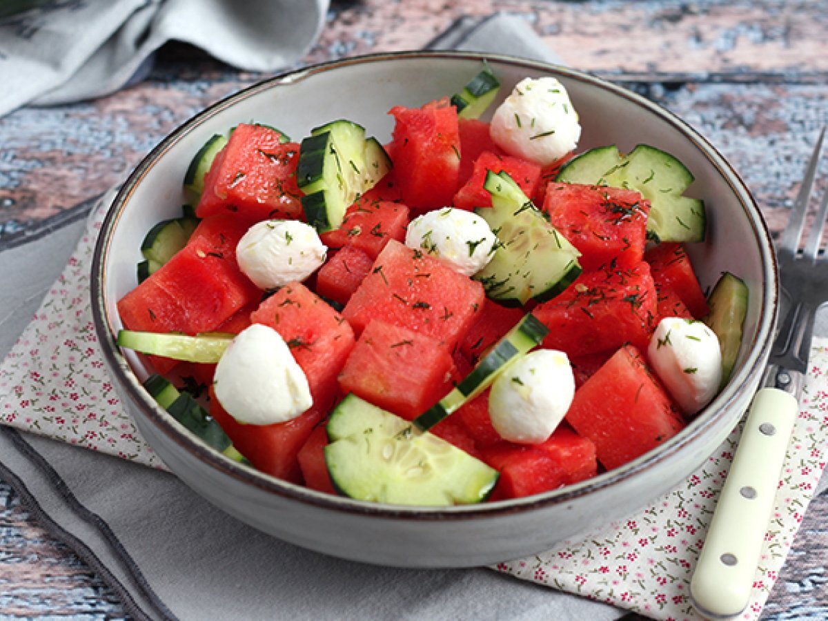 Vandmelon- og agurkesalat - foto 2