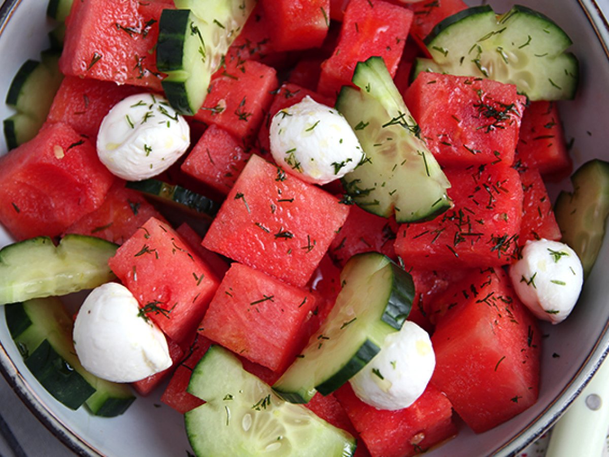 Vandmelon- og agurkesalat - foto 4