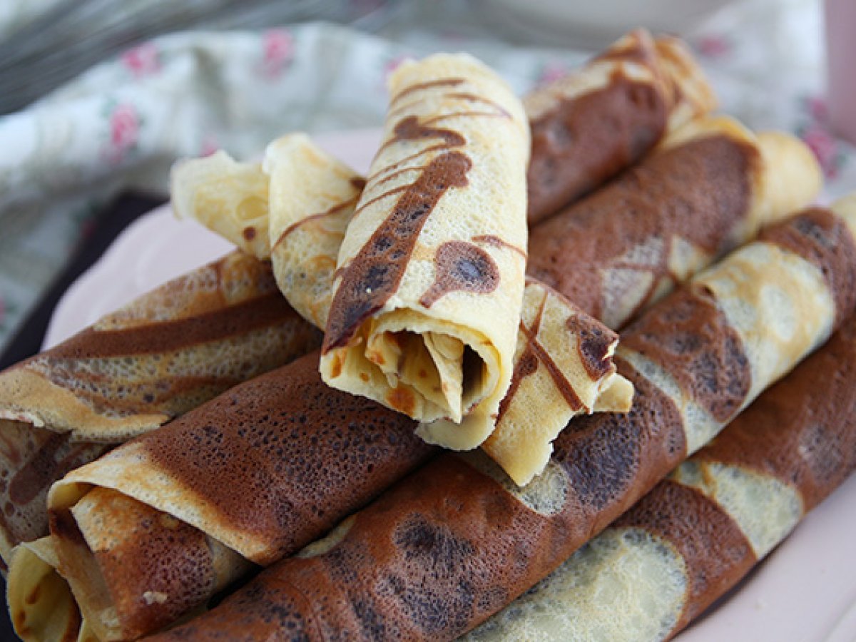 Vanilje- og chokolademarmorerede crepes - foto 2