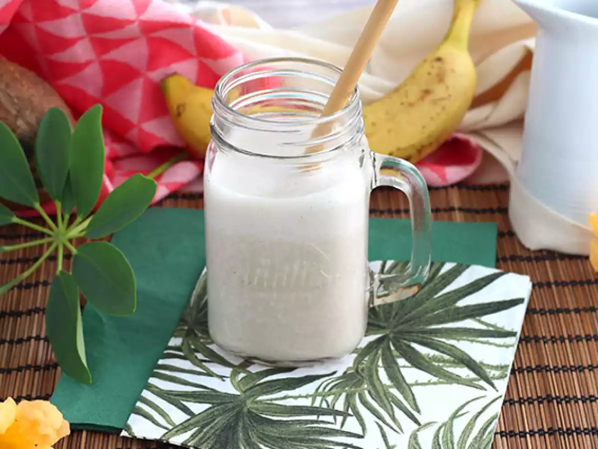 Vegansk banan-milkshake
