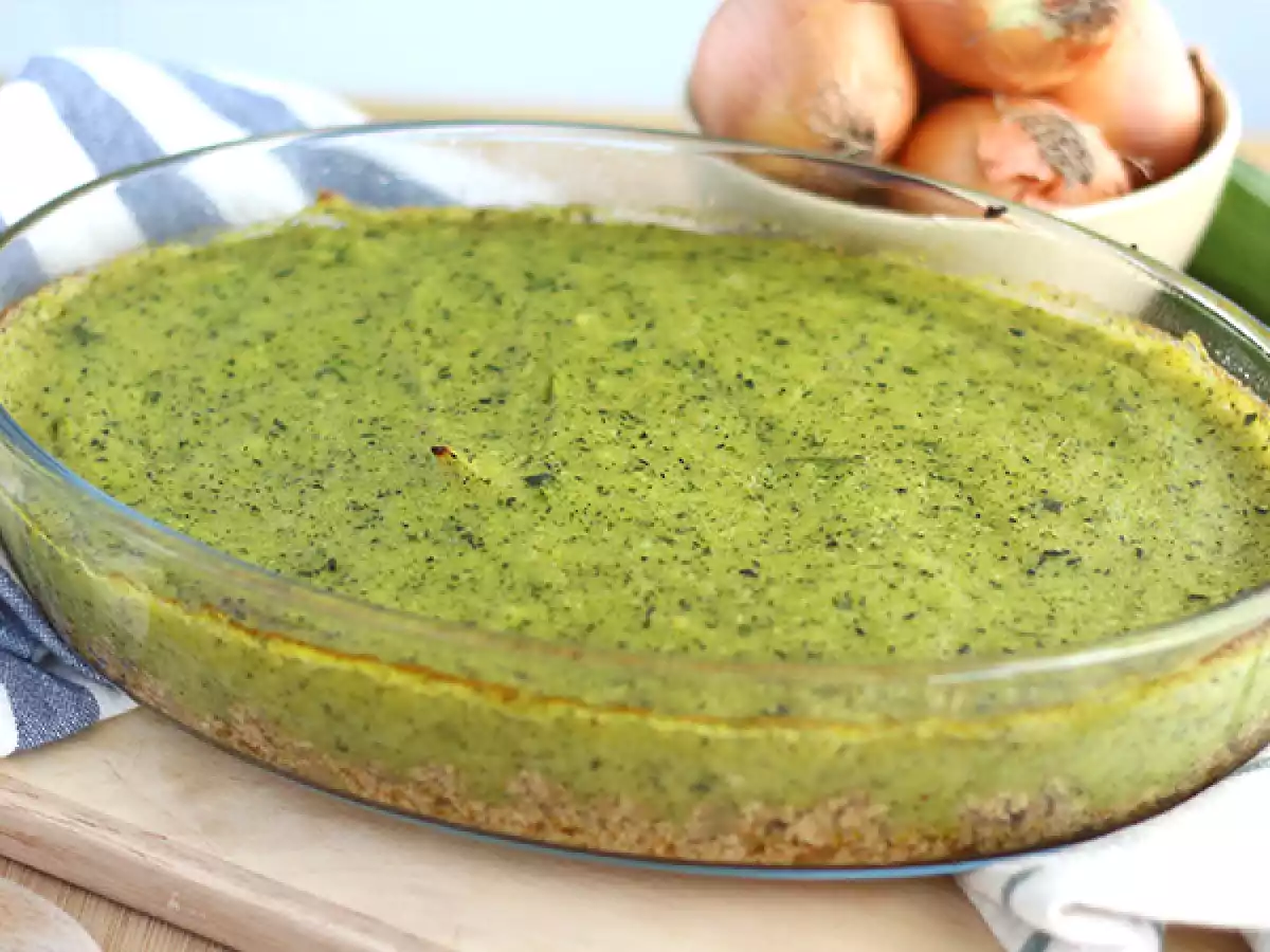 Vegansk shepherd's pie med courgetter og tofu