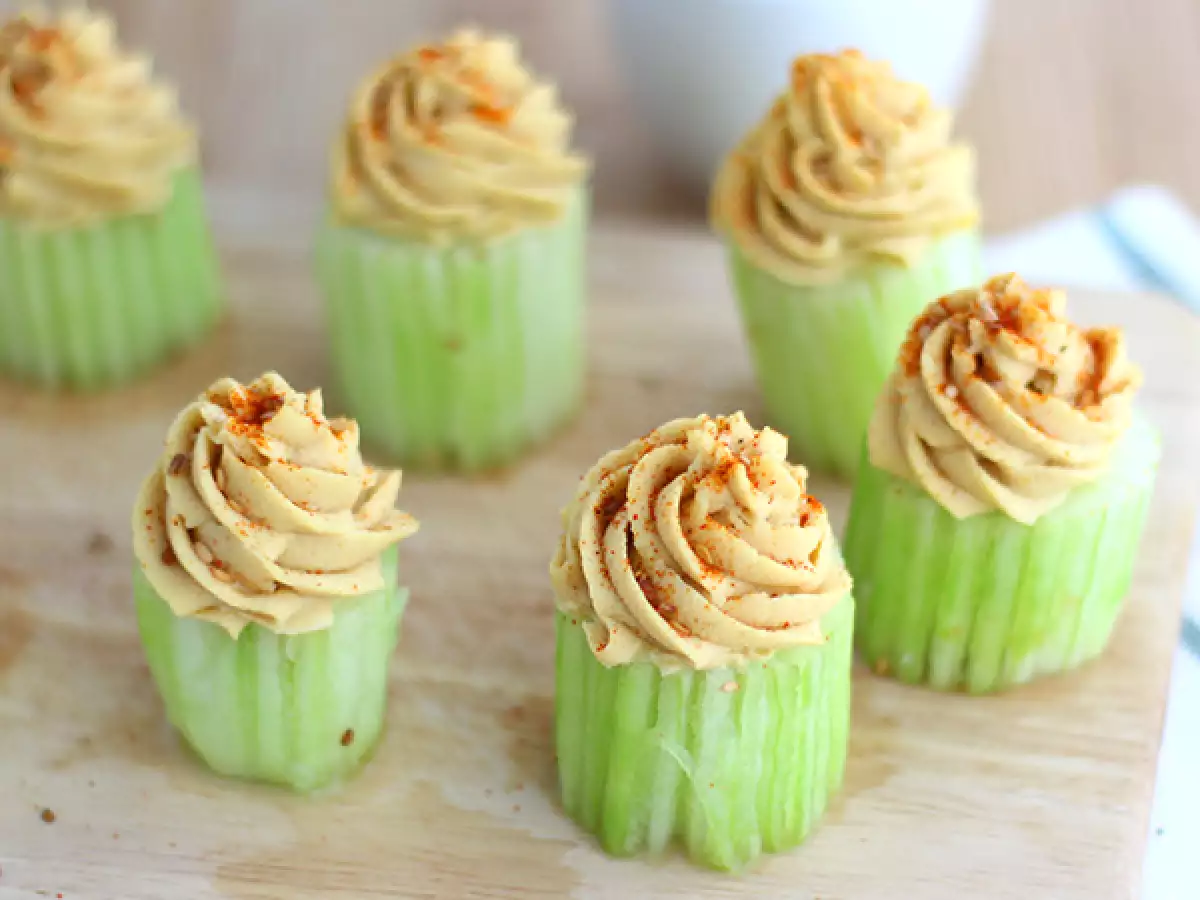 Veganske agurkecupcakes med hummus - foto 2