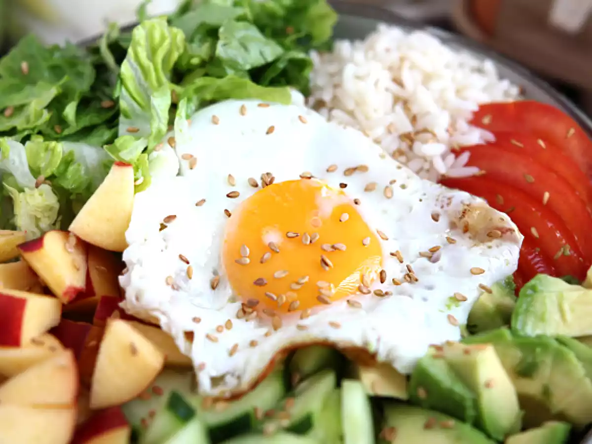 Vegetarisk Buddha-skål - En smukt afbalanceret og farverig salat! - foto 2
