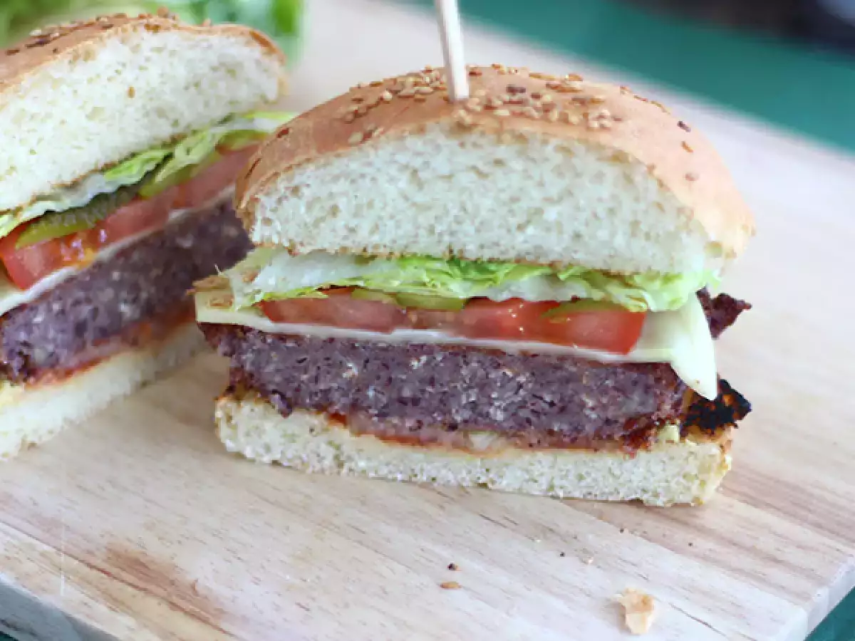Vegetarisk burger med kidneybønner - foto 3