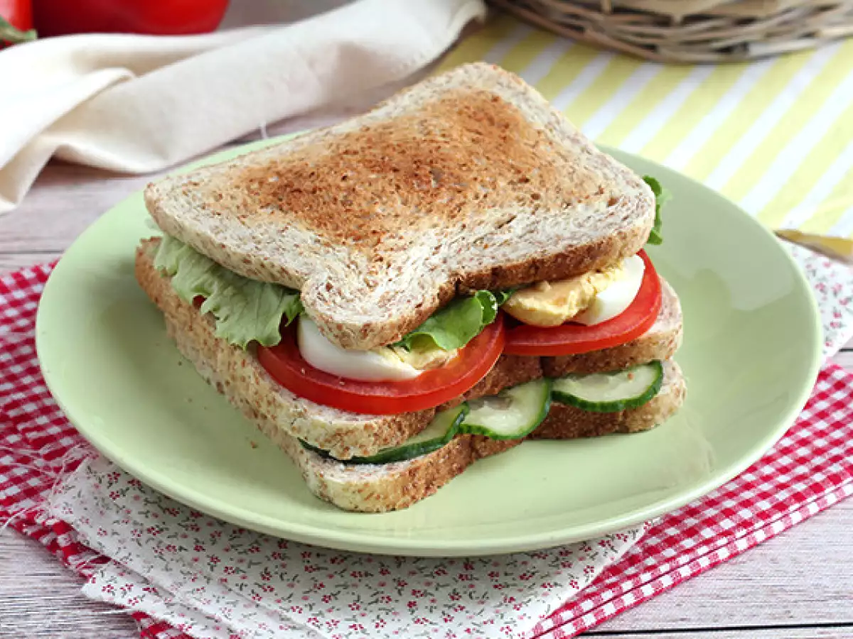 Vegetarisk club sandwich - foto 3