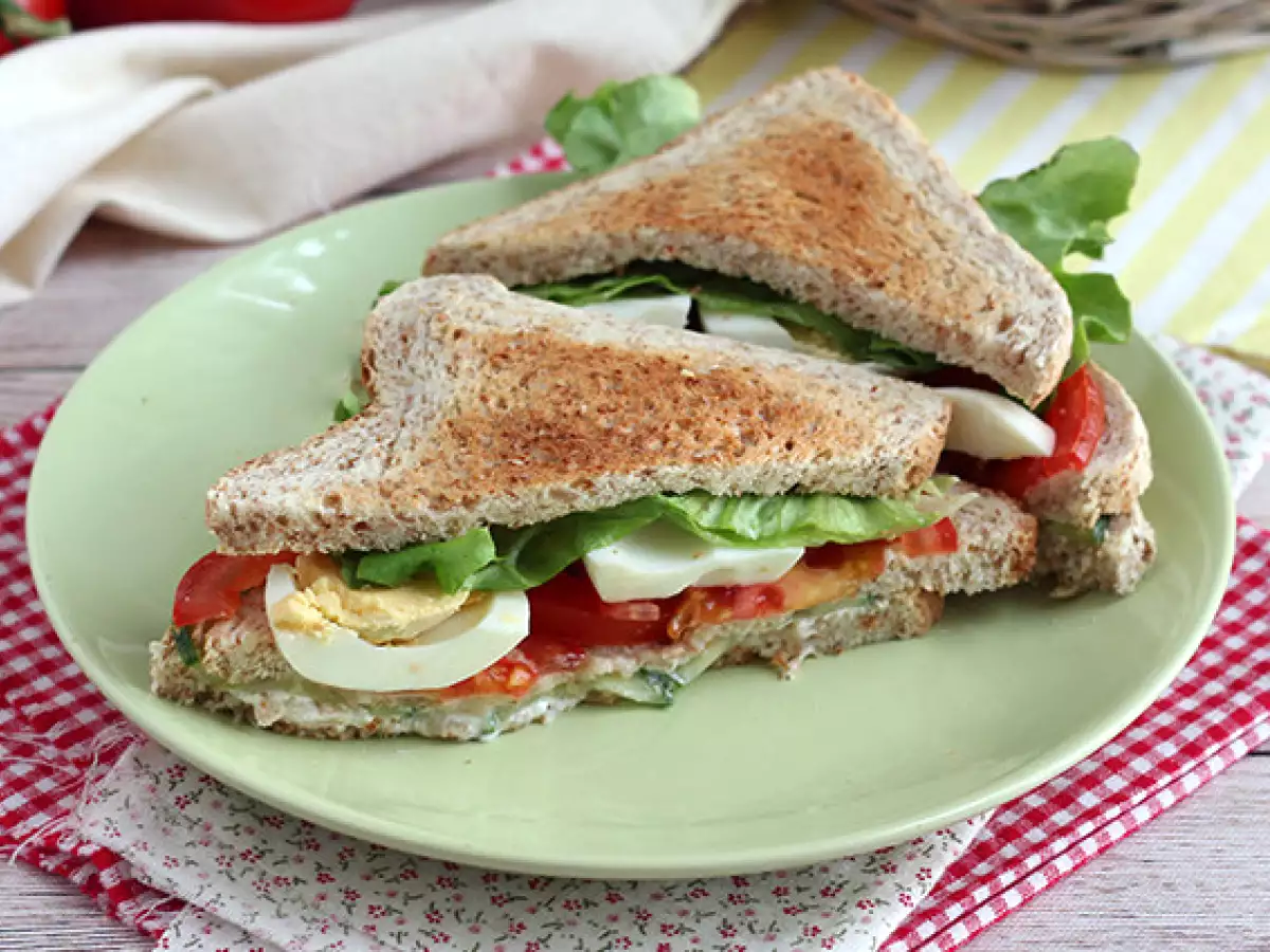 Vegetarisk club sandwich - foto 4