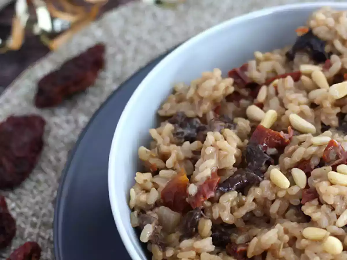 Vegetarisk risotto med soltørrede tomater og svampe - foto 2