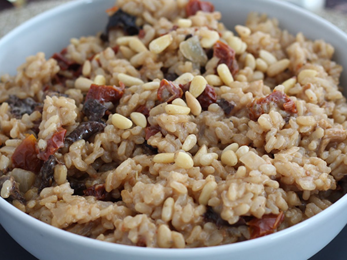 Vegetarisk risotto med soltørrede tomater og svampe - foto 5
