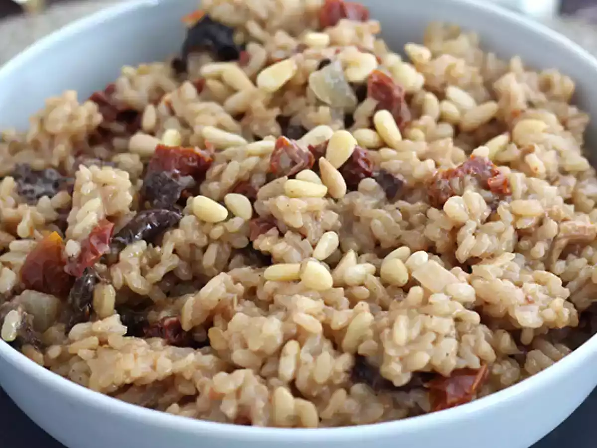 Vegetarisk risotto med soltørrede tomater og svampe - foto 5