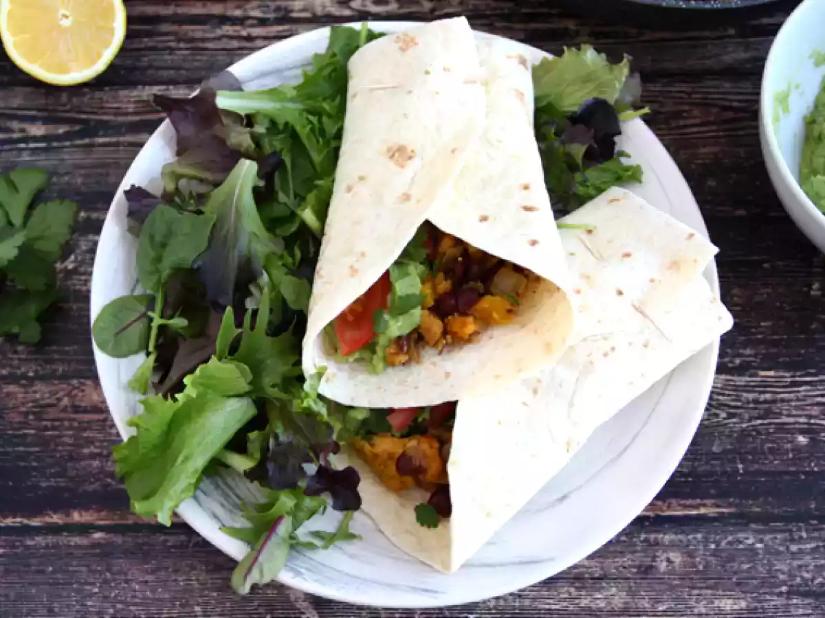 Vegetariske fajitas med tekstureret sojaprotein - foto 3