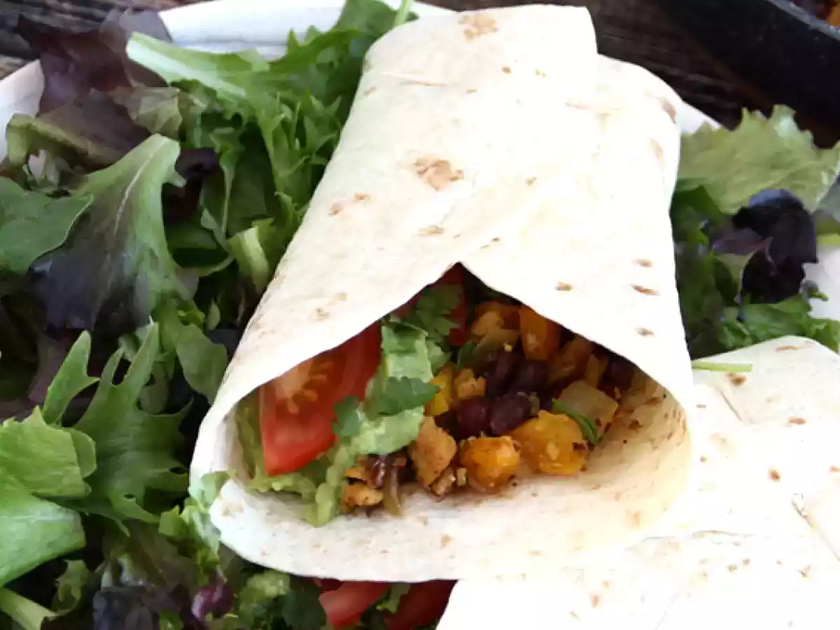 Vegetariske fajitas med tekstureret sojaprotein - foto 4