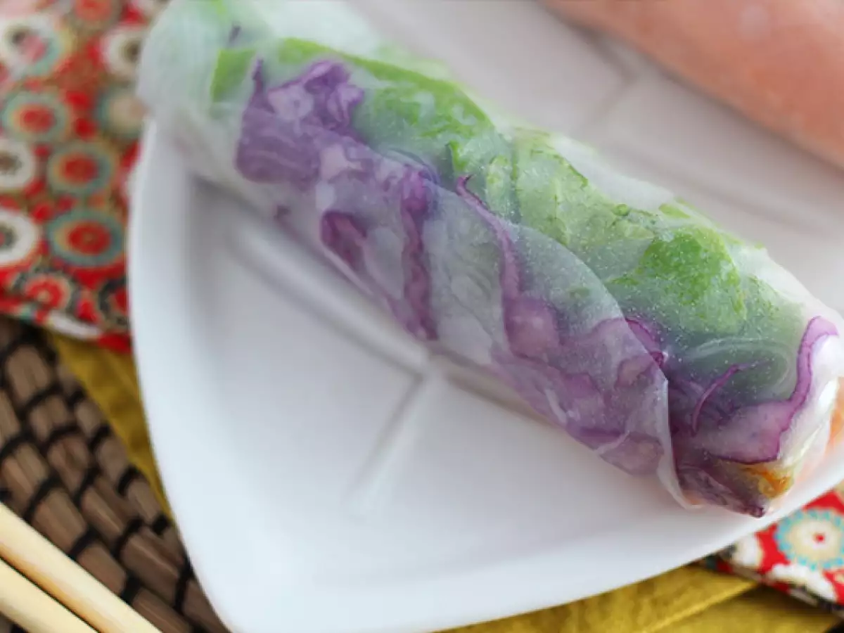 Vegetariske forårsruller med rødkål og sød kartoffel - foto 4