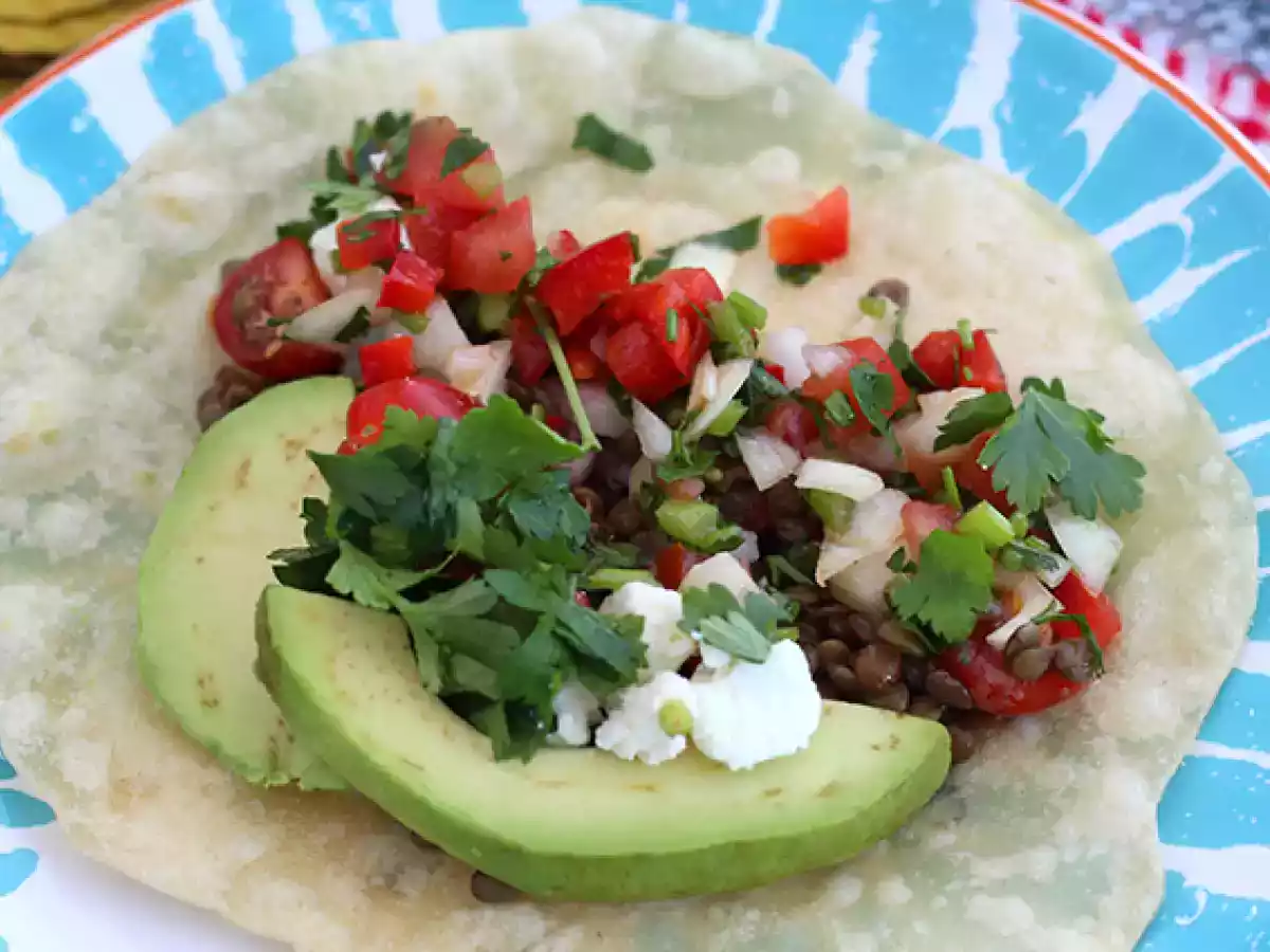 Vegetariske tacos med linser - foto 4