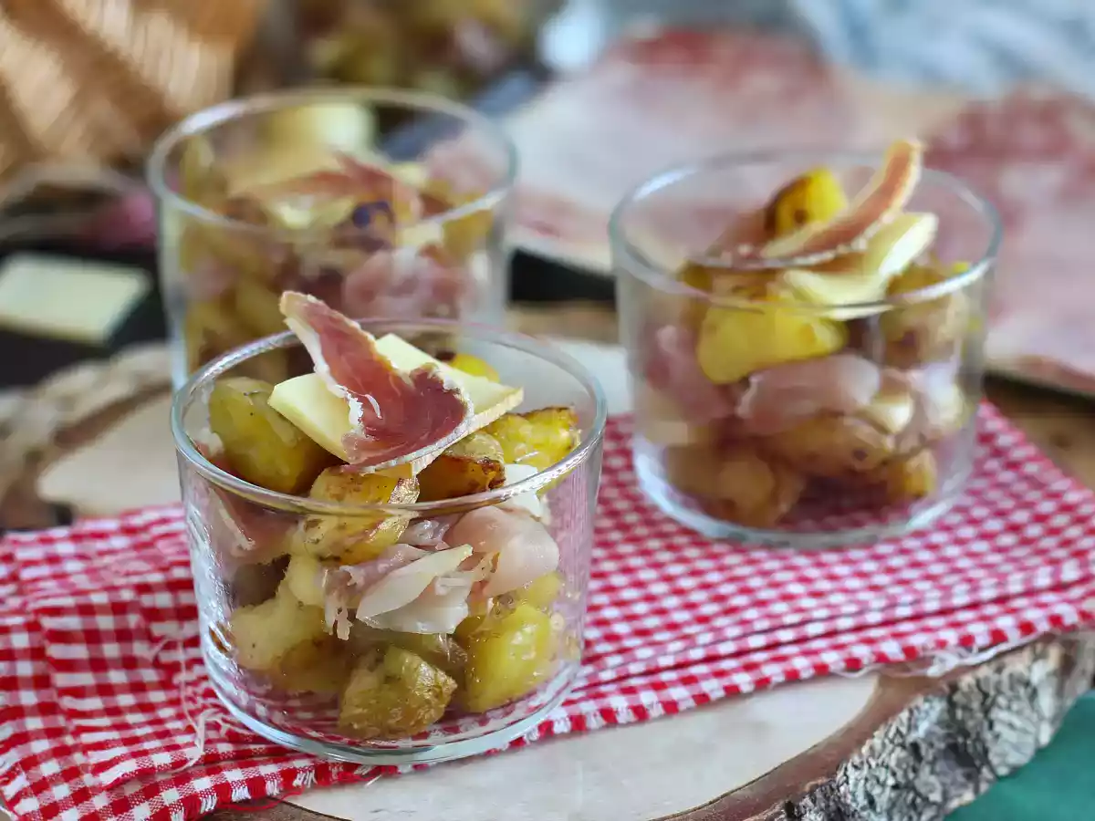 Verrines af raclette (uden apparat): kan også nydes som aperitif